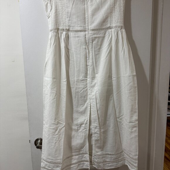 🏷 *NWT* 🤍✨ Abercrombie & Fitch Linen-Blend Strapless Midi Dress ✨🤍 - Picture 11 of 11
